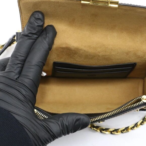 MCM Visetos Monogram Studded Mini Tracy Crossbody Bag Cognac - Picture 5 of 10